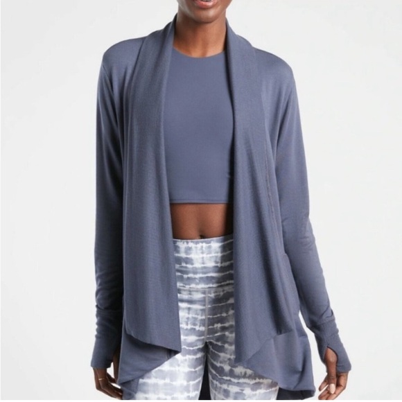 Athleta Pranayama Wrap Cardigan pink mauve size s - Picture 5 of 7